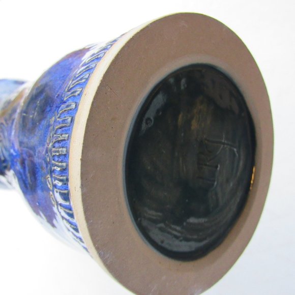 Handmade MCM Style Tall Two Handle Vase - Picture 6 of 11